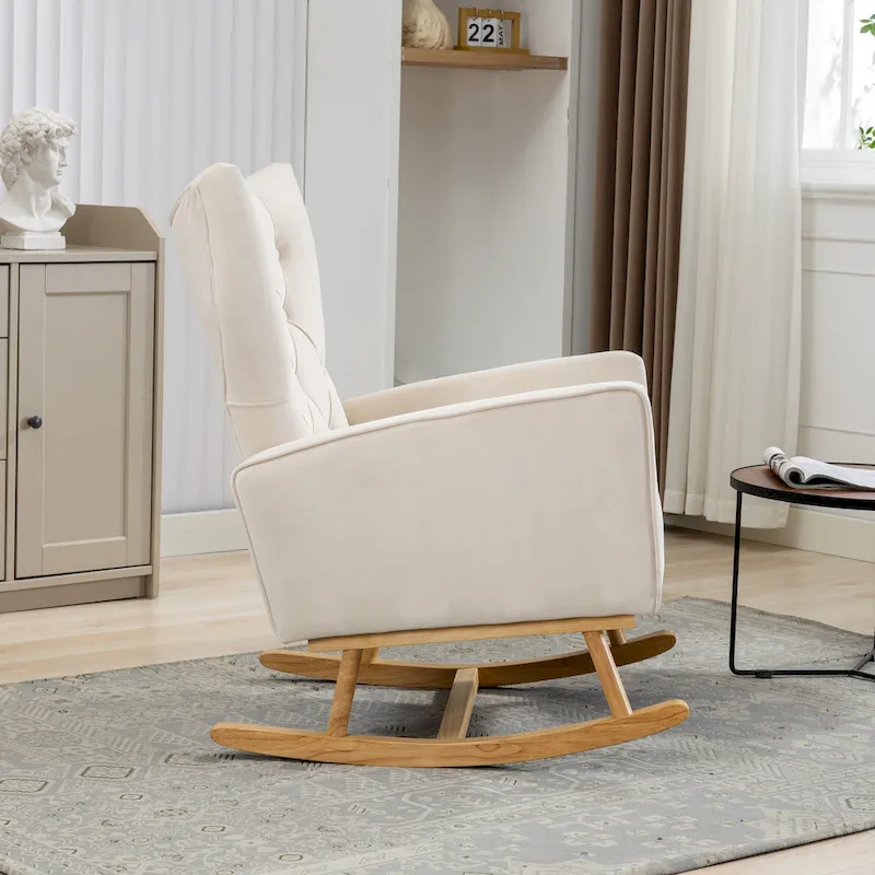 Tufted Rocking Chair Single Sofa Accent Rocker
