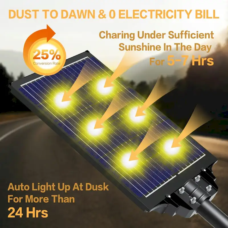 Solar Street Light 300000LM LED Solar Flood Lights Outdoor with Remote Control - 3600W