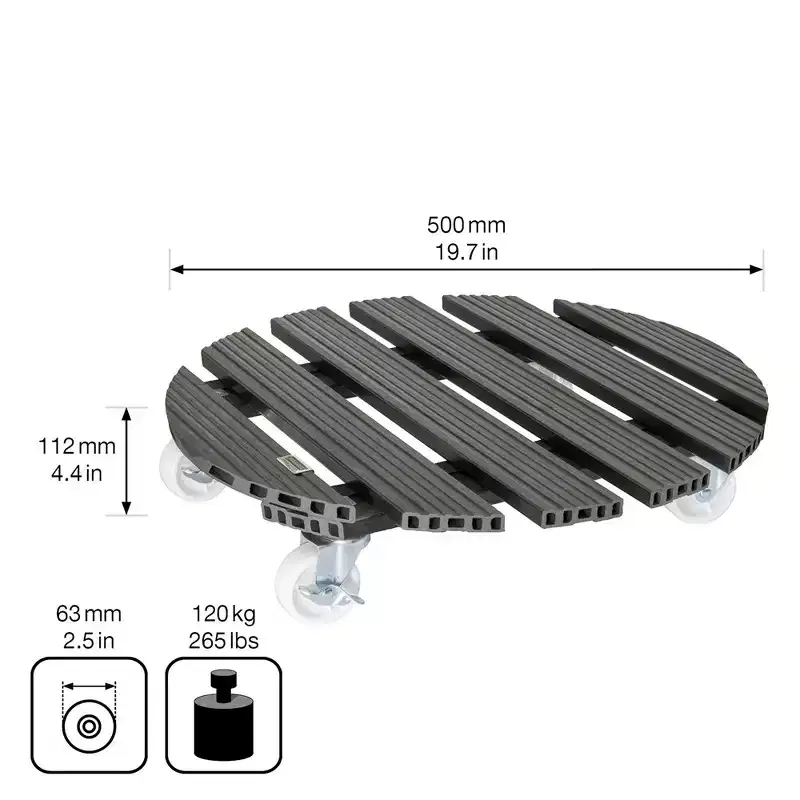 Tierra Garden 20 Round WPC Plant Caddy