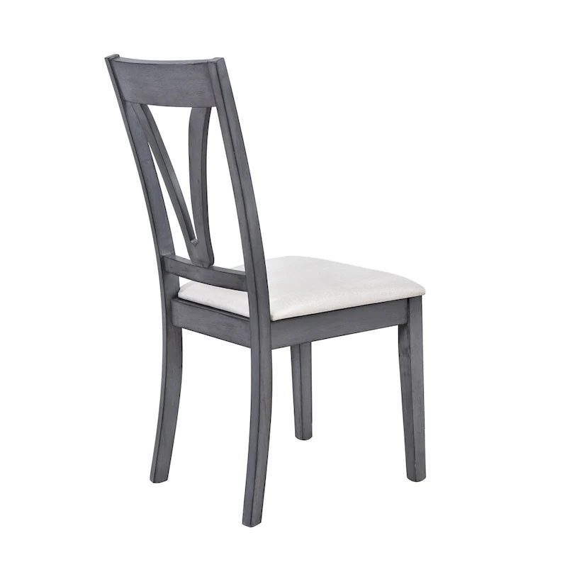 Mid-Century Wood 5-Piece Dining Table Set