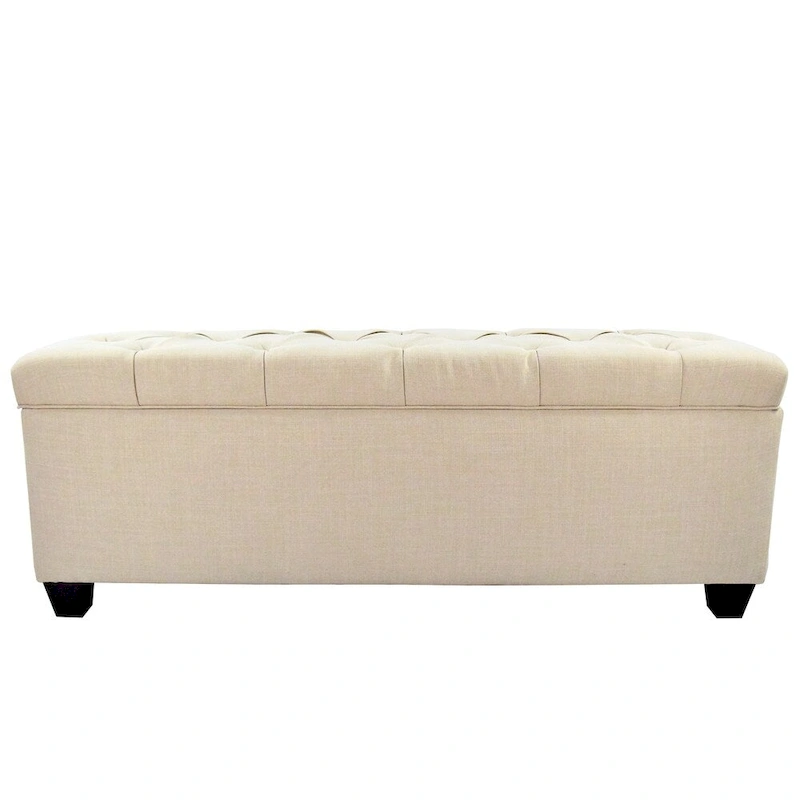 SOLE SECRET DUO Diamond Tufted Linen & Shoe Storage Bench - HTM100