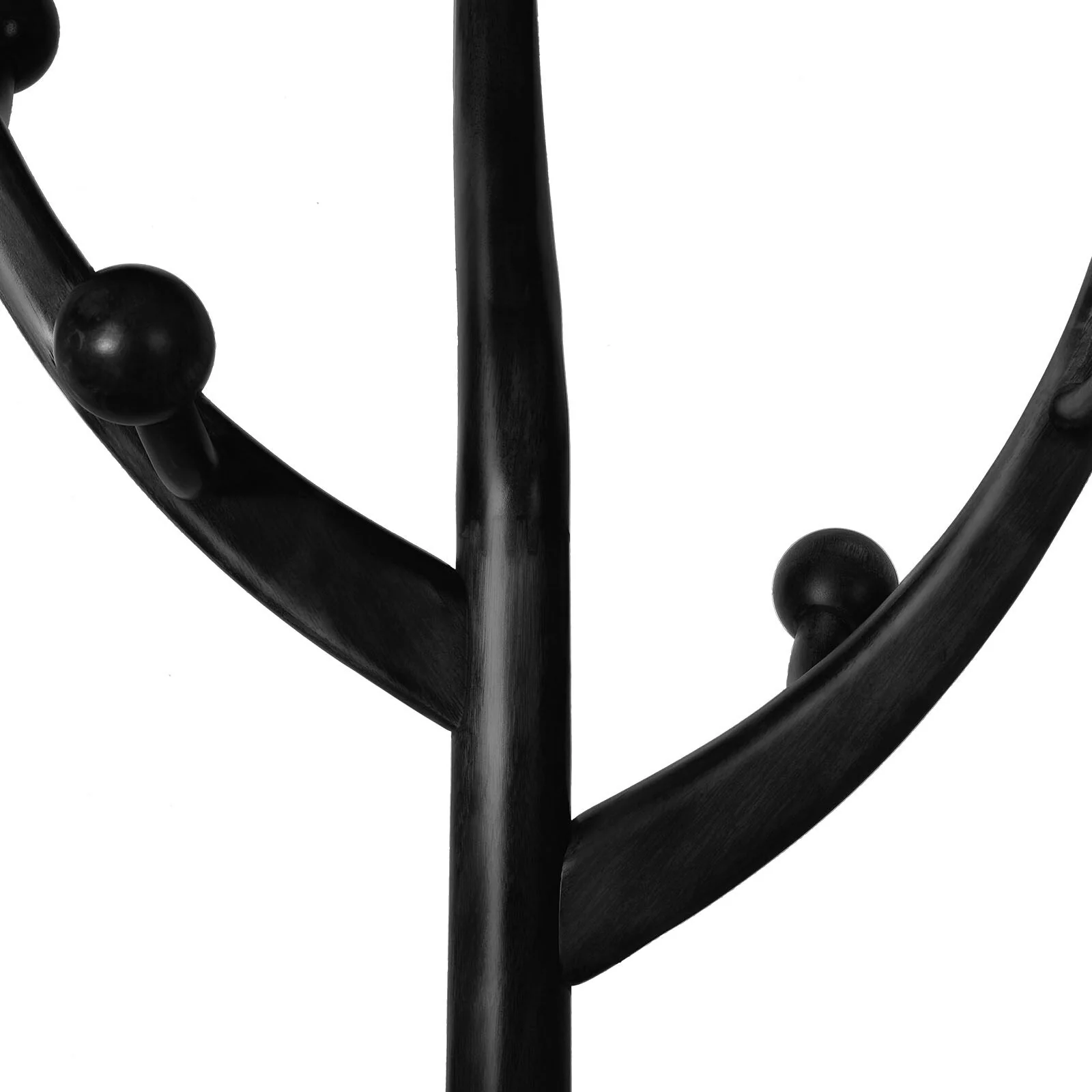 Tree-branch Rubberwood Freestanding Coat Rack with 8 Hooks - 24.5W x 70.87H