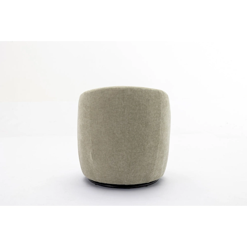 25.6 Swivel Barrel Chair with Black Coating