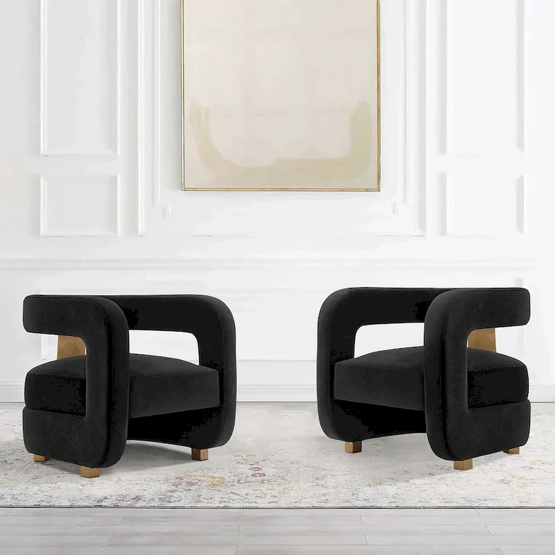 Modern Amirah Velvet Accent Chair