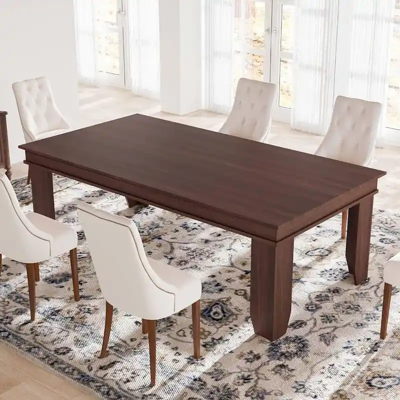 Farmhouse Dining Table for 6-8 People - N/A