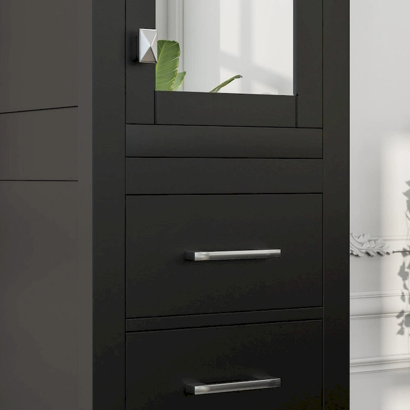 Eviva Aberdeen 18W x 20D x 72H Espresso Freestanding Linen Cabinet