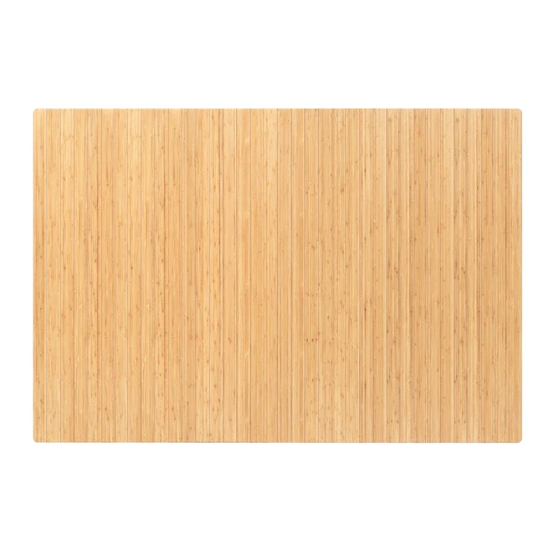 Jani Eco Bamboo Standard Rectangular Natural Chair Mat - (72 x 48), Eco-Friendly Chair Mat