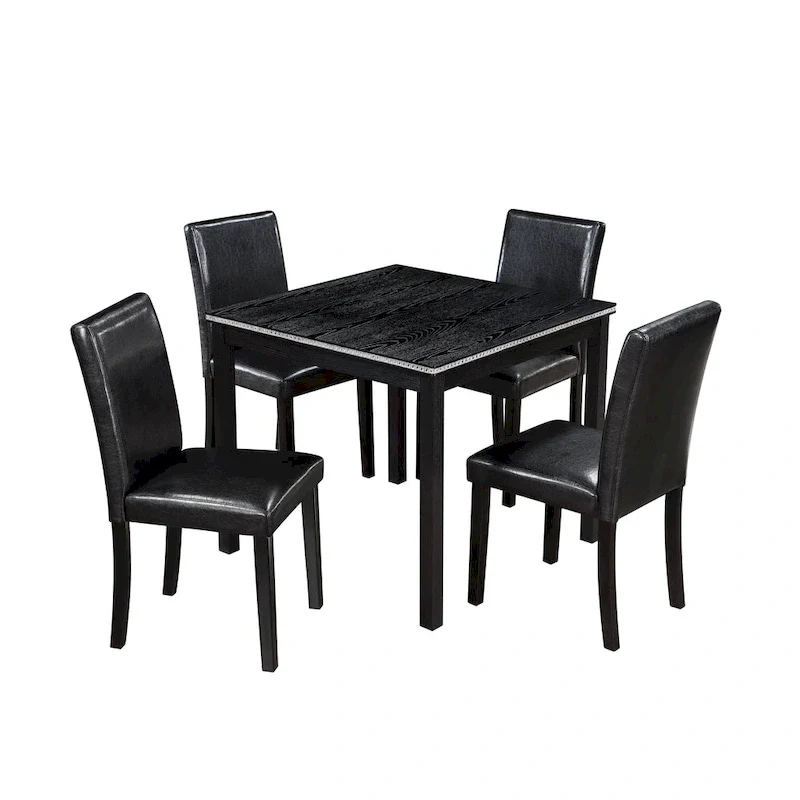 5 Piece Wooden Dining Table Set