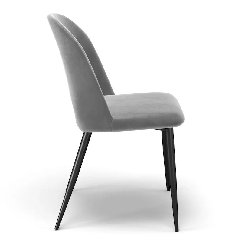 Velvet Dining Chairs - Gold/Platinum/Sapphire, Mid-Century Modern