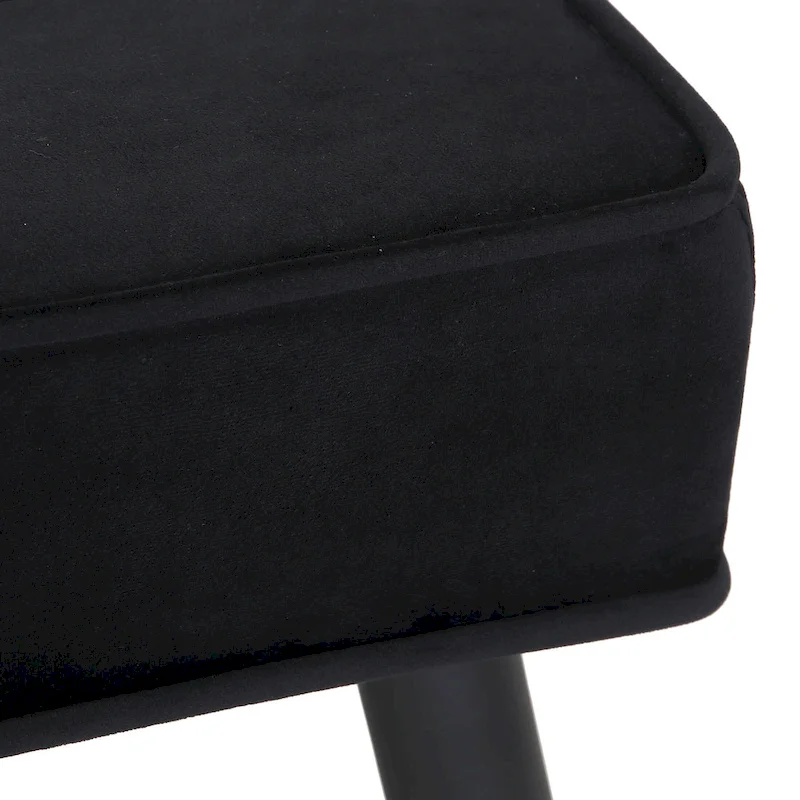 Kipp Velvet Upholstered Button Tufted Bench Ottoman