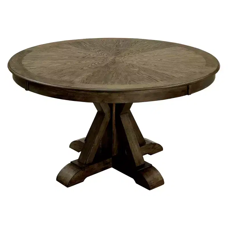 HOMES: Inside + Out Iohomes Jellison Transitional Round Dining Table Light Oak