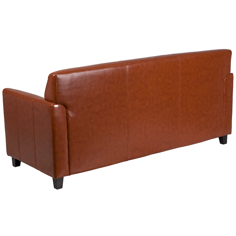 LeatherSoft Sofa with Clean Line Stitched Frame - 70W x 29D x 32.25H