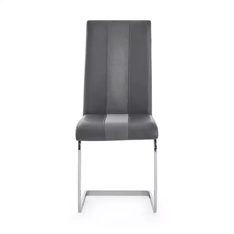 HomeStock Dining Chair Grey with Stripe