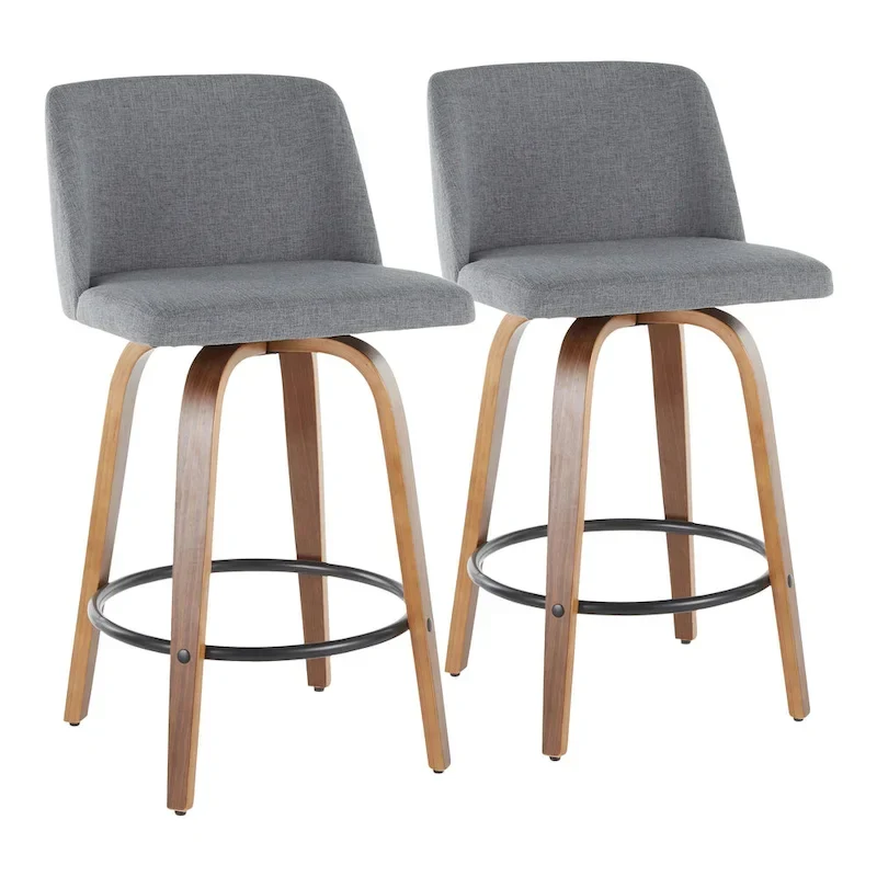 Carson Carrington Vallberga 26  Counter Stool with Black Round Footrest (Set of 2)