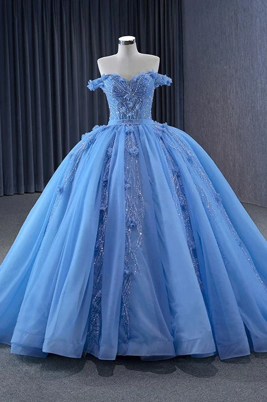 Quinceanera Dress Sequins Ball Gown Sweetheart Lace Up Appliques