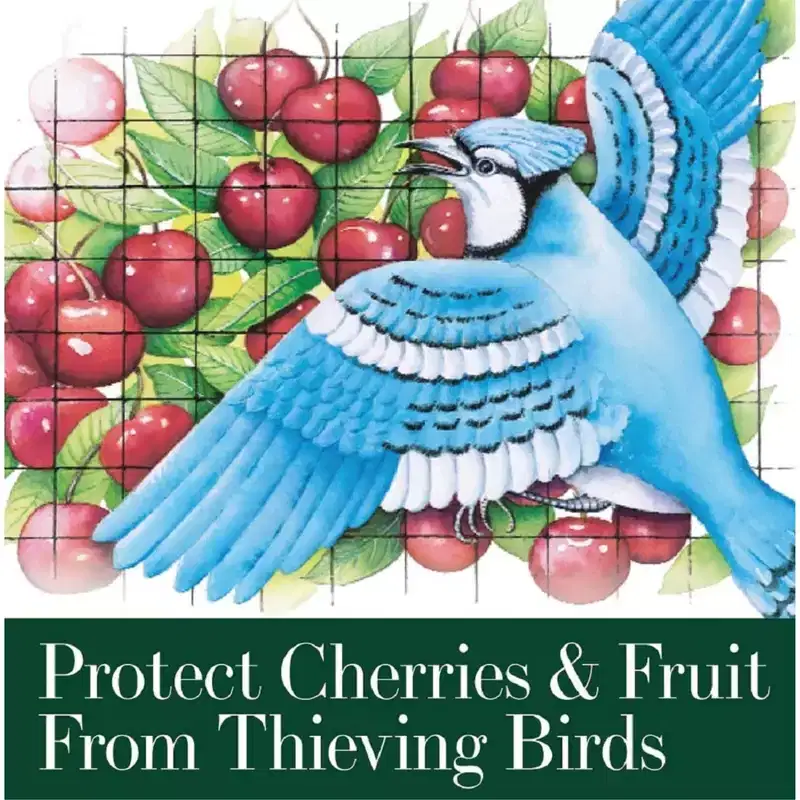 Dalen Bird-X Protective Netting for Fruit, 5/8-Inch Mesh, 14 x 45 ft (630 sqft)