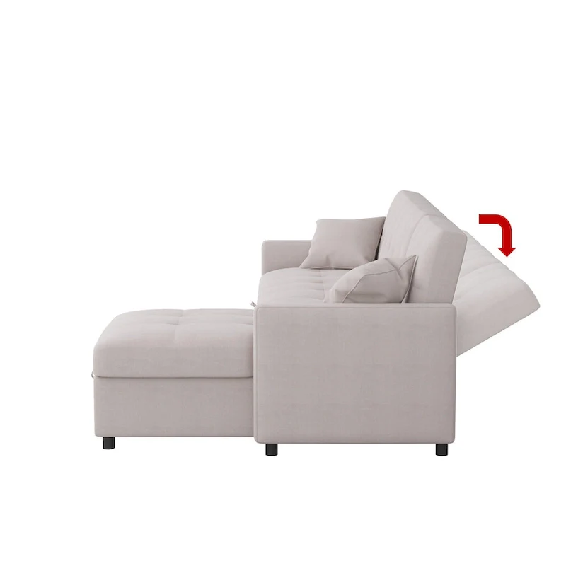 82 Wide Reversible Sleeper Sofa & Chaise