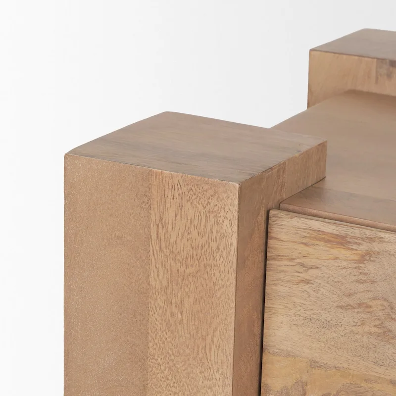 Beth Light Brown Wood Media Console - 70.0L x 20.0W x 24.0H