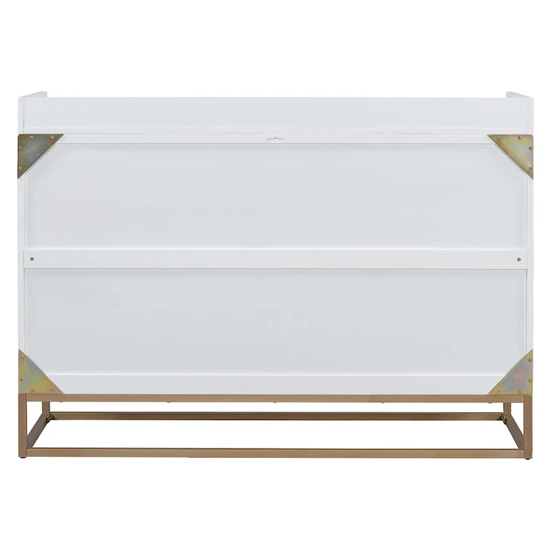 Queen Murphy Bed with Cabinet - White/Gray/Blue