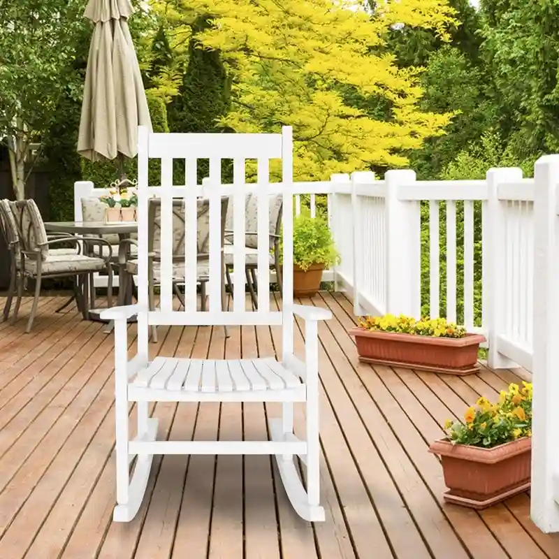 Outdoor Wooden Patio Porch Rocking Chair