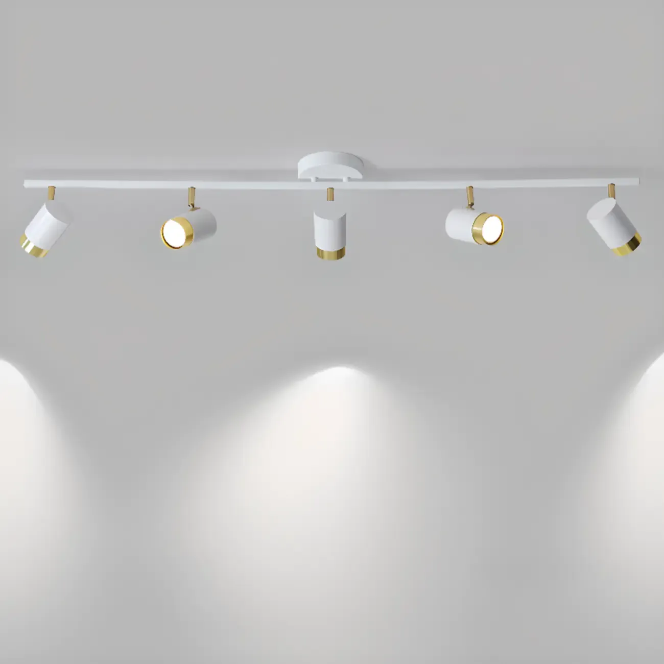 4-Light Modern Dimmable LED Track Lighting with Adjustable Head