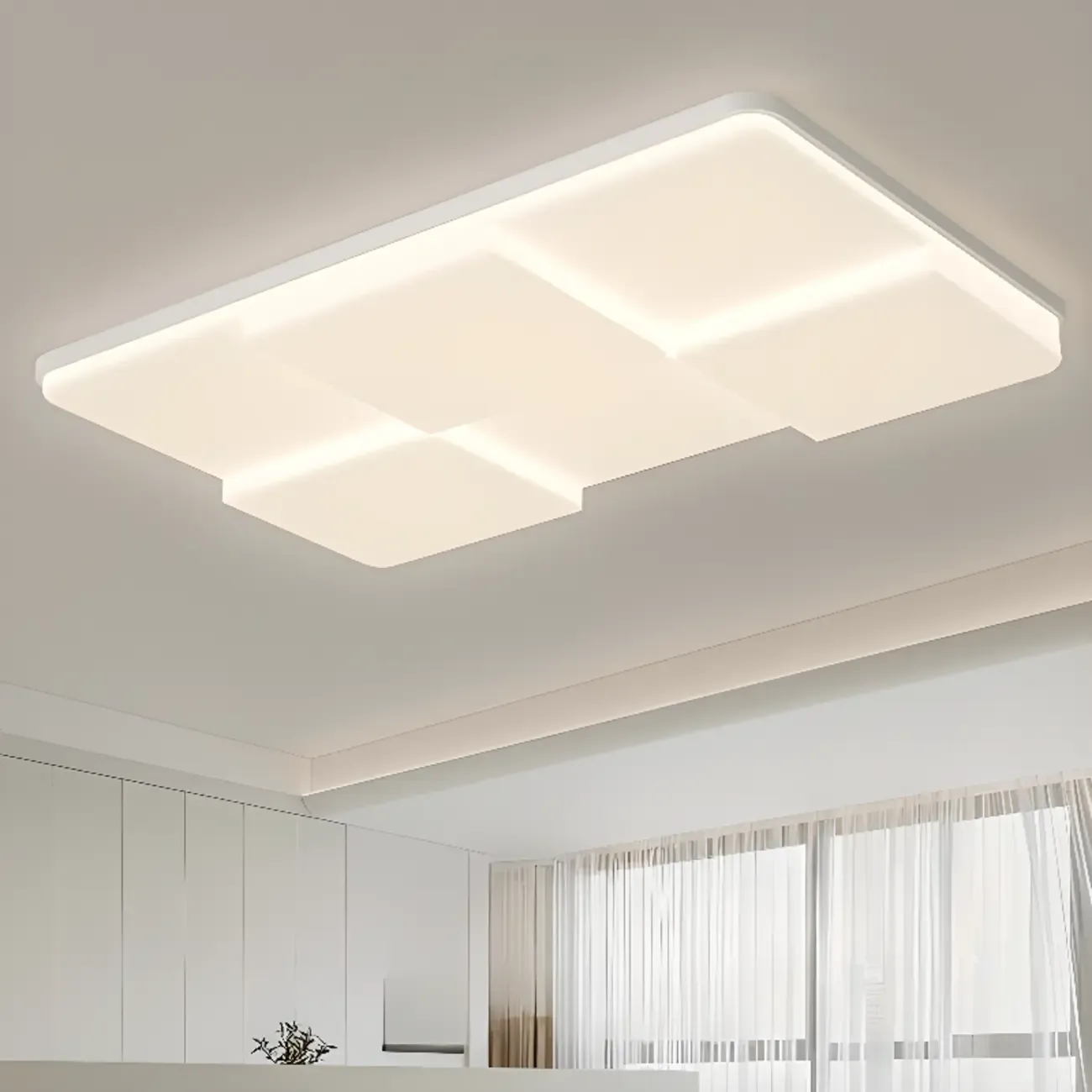 Acrylic LED Flush Mount Ceiling Light for Residential Use