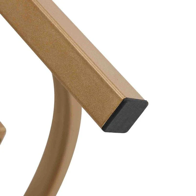 Round End Table with Sintered Stone Top and Metal Frame - 20.7 Inch