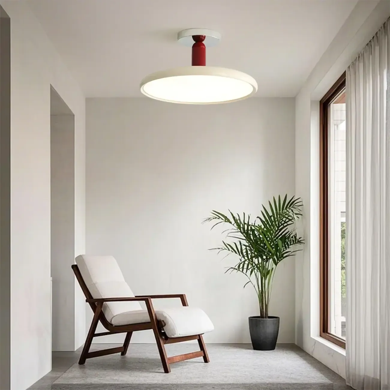 1 Dimmable LED Semi Flush Ceiling Light for Residential Use
