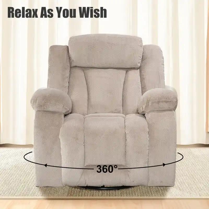 Rocker and Swivel Upholstered Recliner