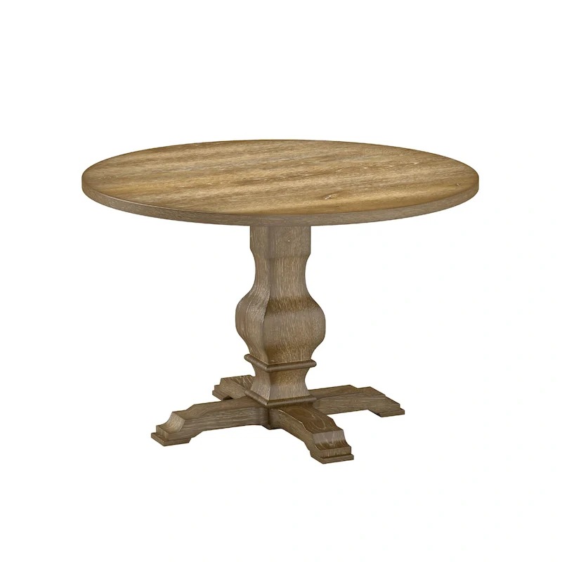 Roundhill Furniture Havre Pedestal Base Round Dining Table - N/A