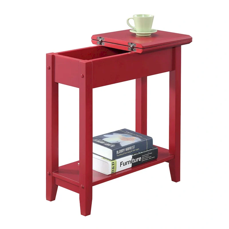 Flip Top End Table with Shelf