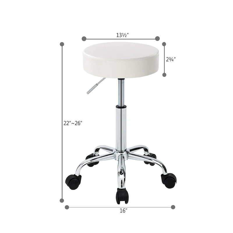 Backless PU Leather Salon Spa Rolling Stool