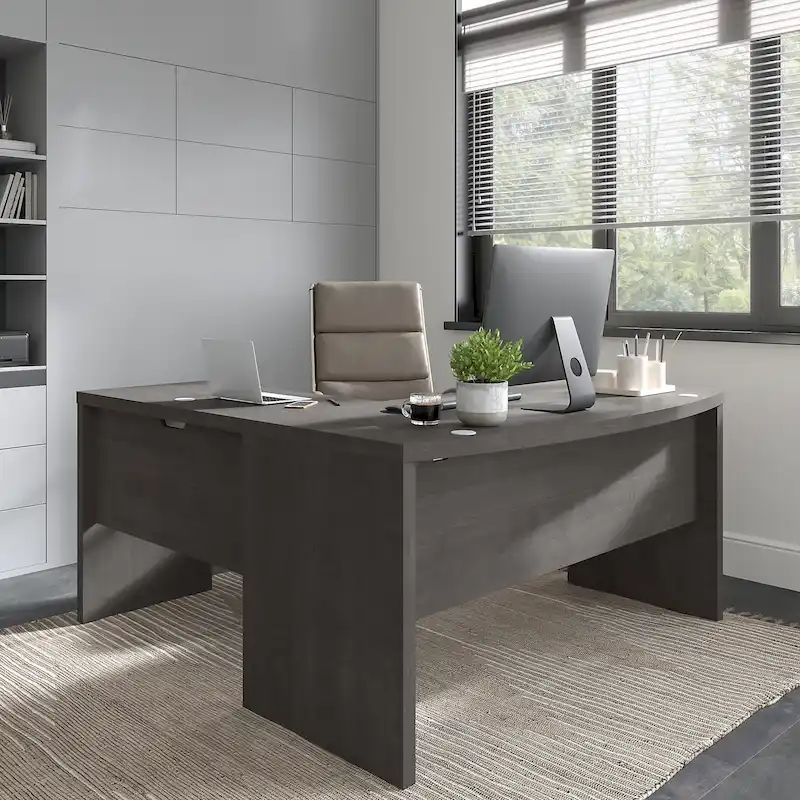 Echo L Shaped Bow Front Desk by Bush Business Furniture