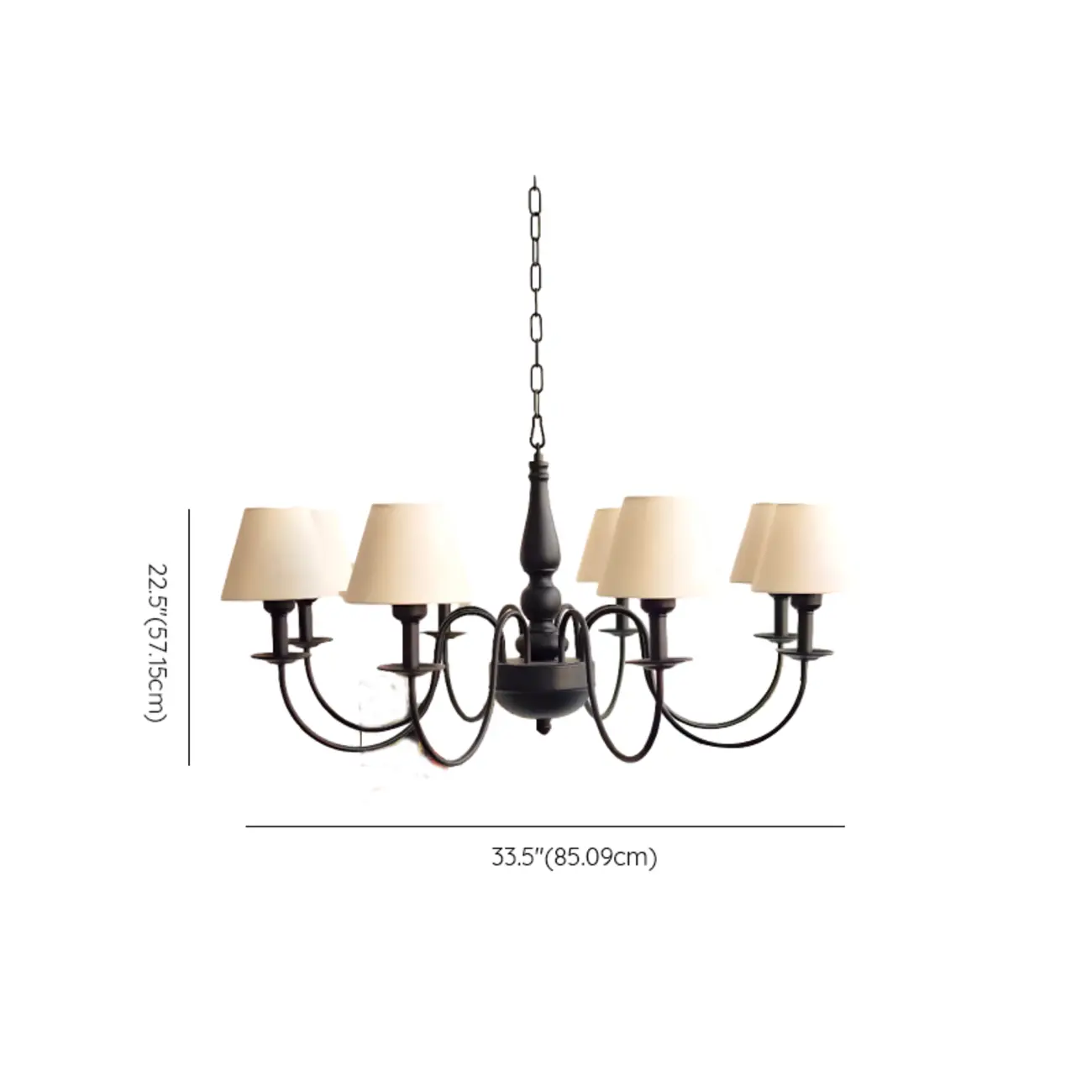 3-8 Lights Modern Classic Metal and Fabric Chandelier Light