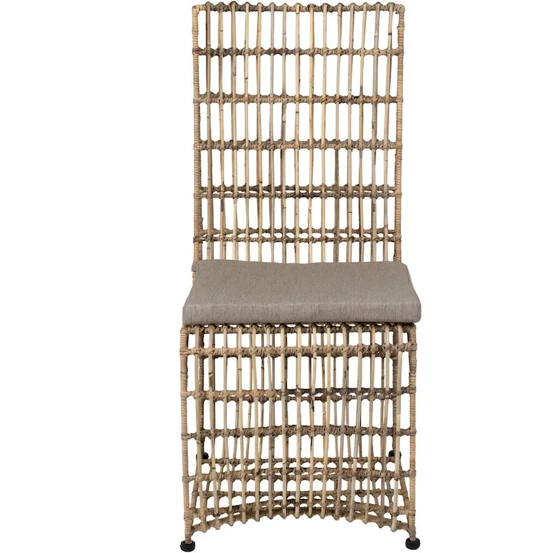 Rattan Wrapped Iron Dining Chair by East at Main