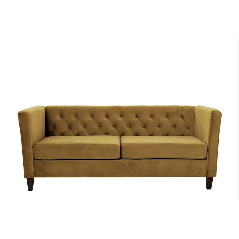 Lisette 73.3 Velvet Square Arm Sofa