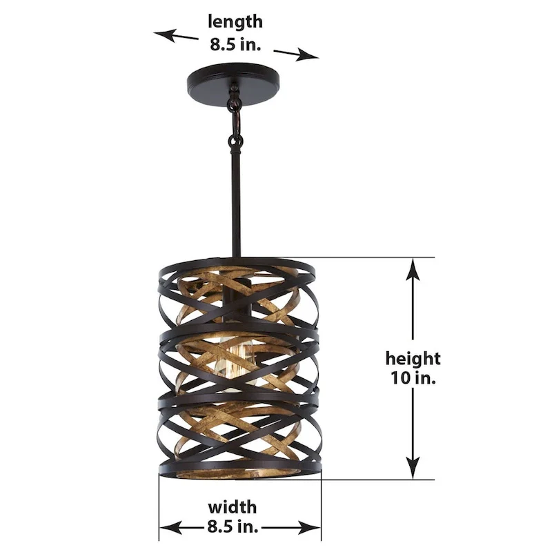 Minka Lavery Vortic Flow Dark Bronze 1 Light Pendant