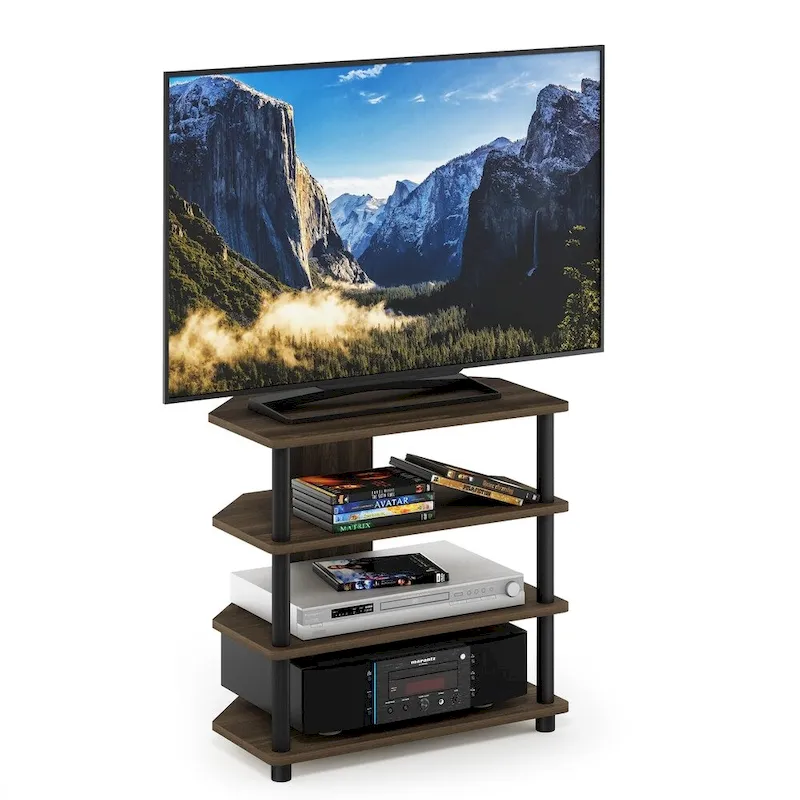 Easy Assembly 4-Tier Petite TV Stand