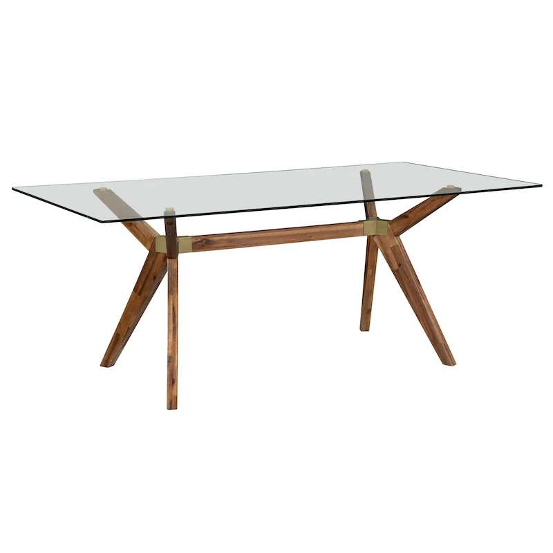 Waldorf Modern Glass Dining Table