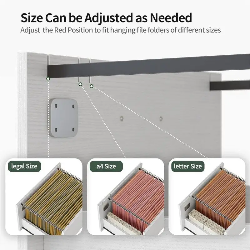 3-Drawer Mobile File Cabinet - 14.2 D x 31.5 W x 25.4 H