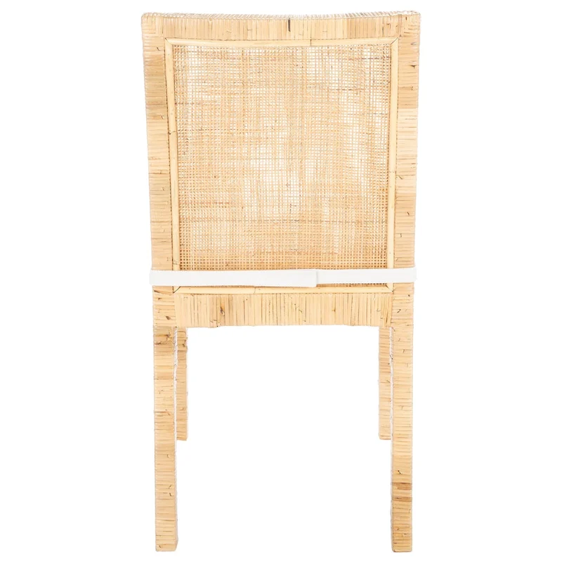 SAFAVIEH Jessye Cane Dining Room Chair with Cushion (Set of 2) - 21.7 W x 18.1 L x 38.6 H - 22W x 18D x 39H