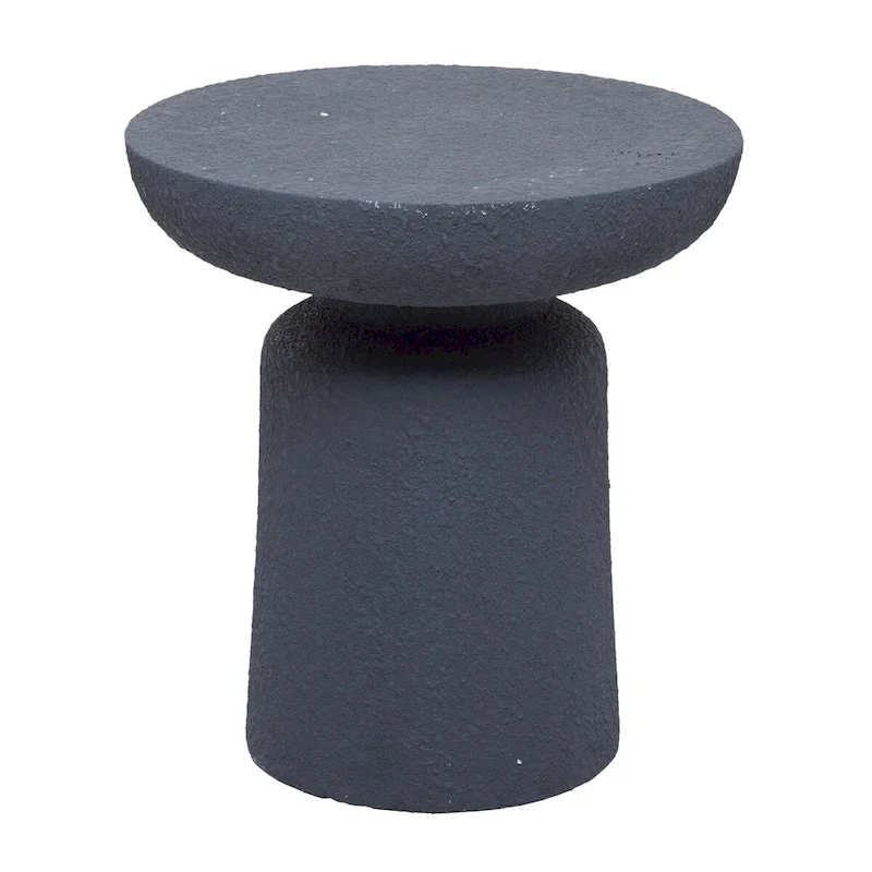 Fiberclay Ceramic Distressed Hourglass Outdoor Accent Table - White or Black