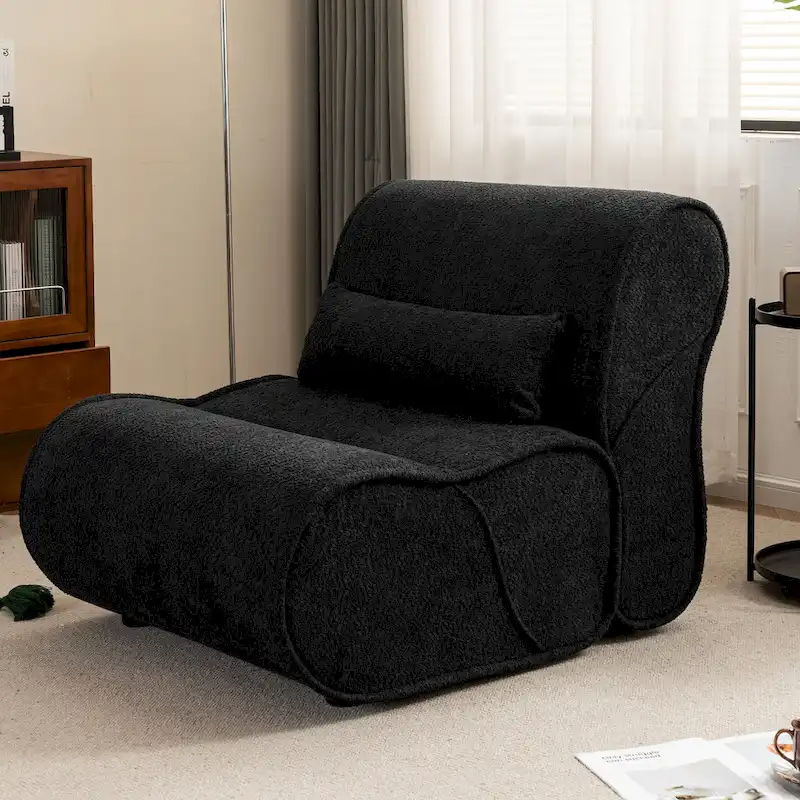 GDFStudio - Amelia Timeless Fabric Recliner with Ergonomic Design and Matching Pillows