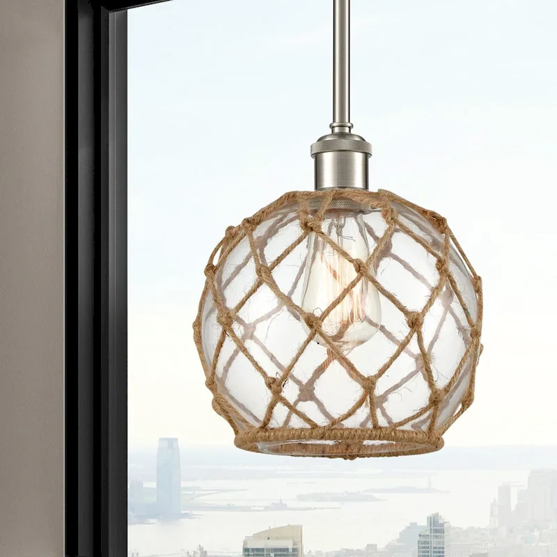 Innovations Lighting Farmhouse Rope 8  Wide Mini Pendant