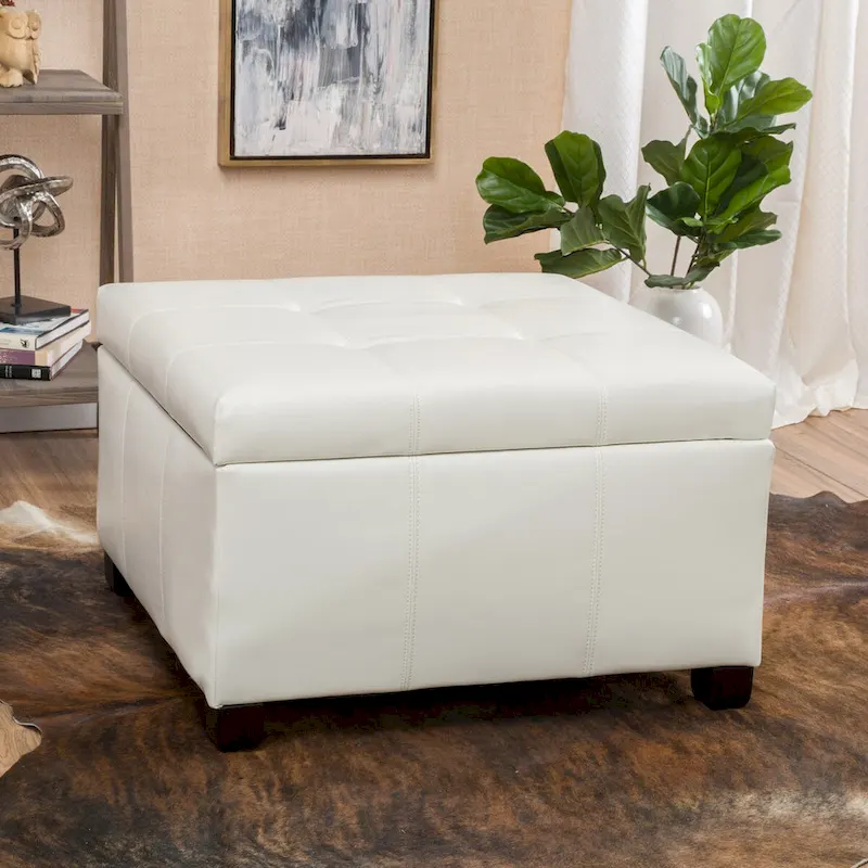 Upholstery Storage Ottoman Bench