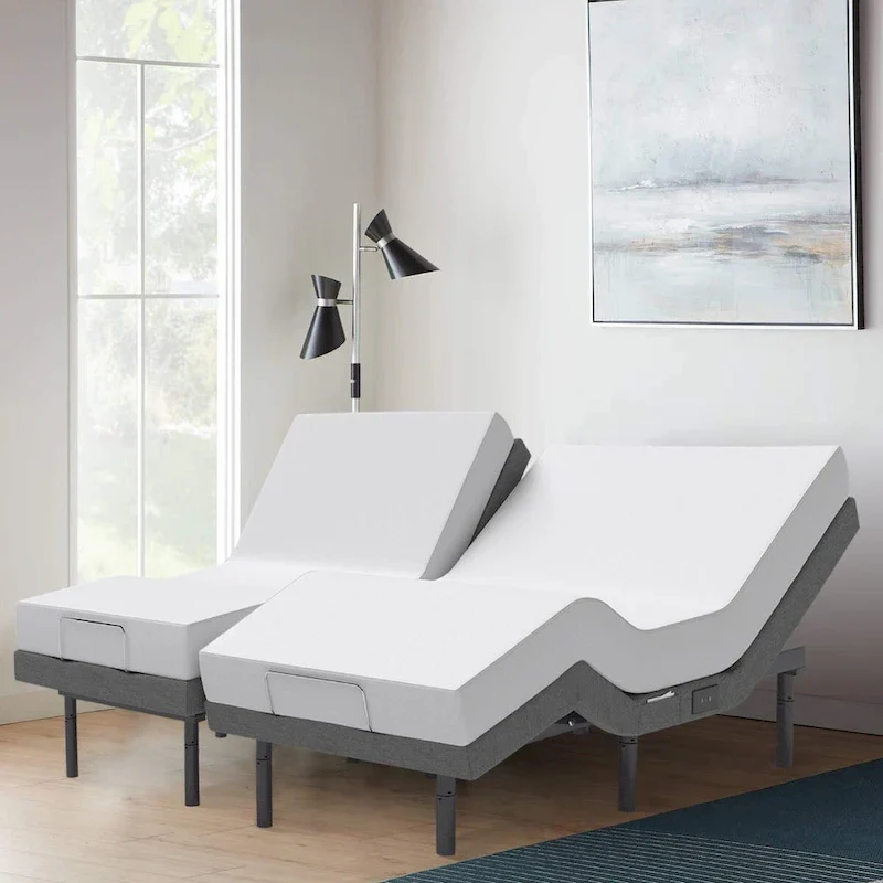 Renanim Adjustable Bed Base with 14-inch Hybrid Foam Mattress