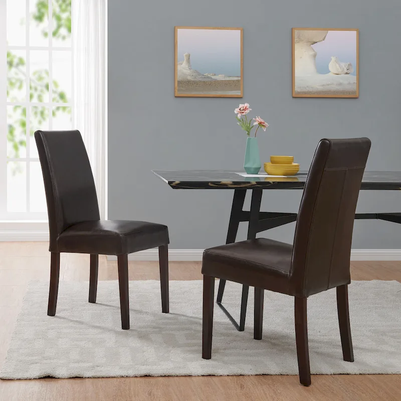 Bicast Leather Dining Chair, Set of 2