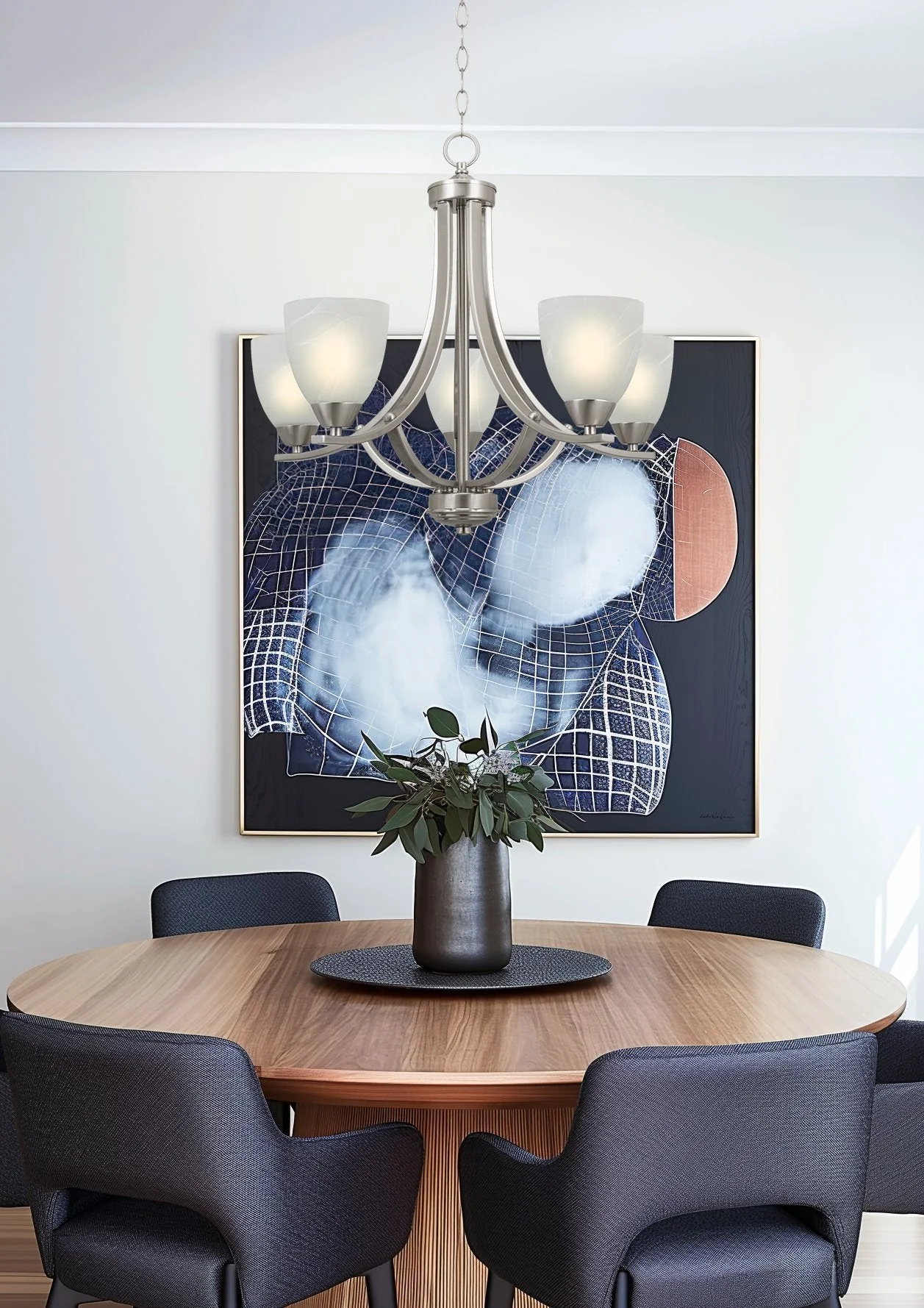 Weston 24 Contemporary 5-Light Large Hanging Chandelier