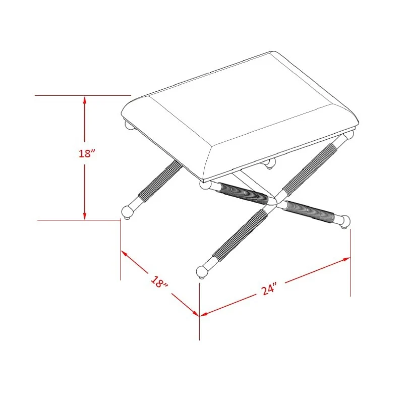 Ella Boho Campaign Accent Stool