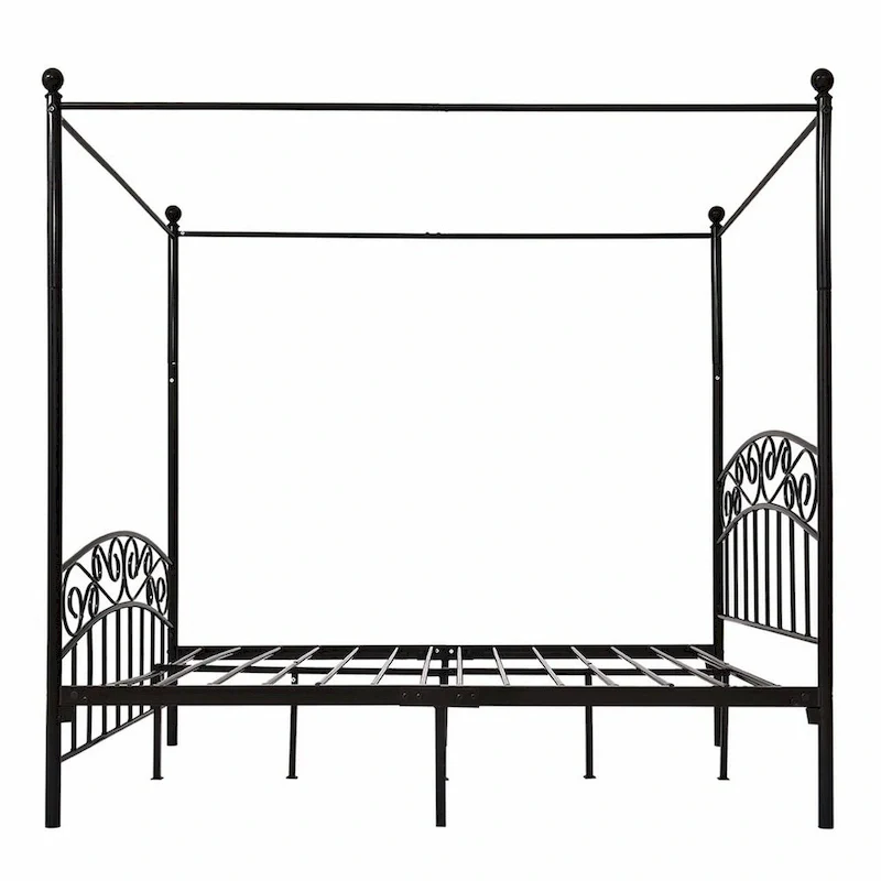 Aufank Classic Metal Canopy Bed Frame, Easy Assembly